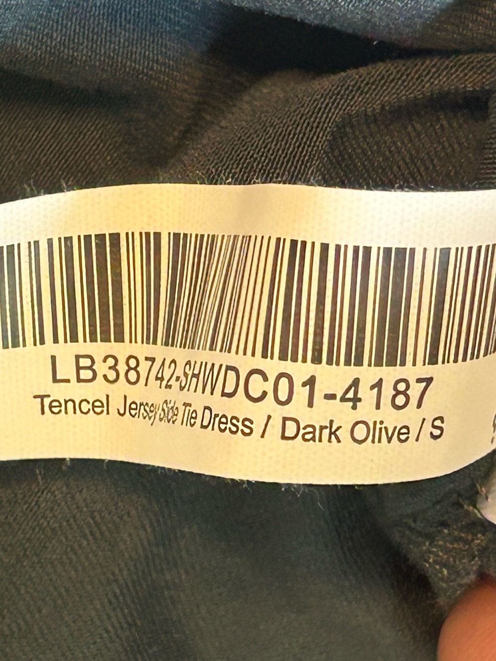 Quince Dark Olive Tencel Jersey Side Tie Dress Sleeveless Midi Wrap sz S - Picture 6 of 6